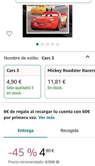 Educa - Cars 3 2 Puzzles x 48 Piezas por 4,90€.