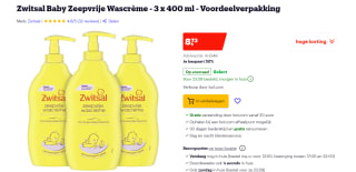 Korting bij Bol.com op Zwitsal Baby Bodylotion - 2 x 400 ml - Voordeelverpakking