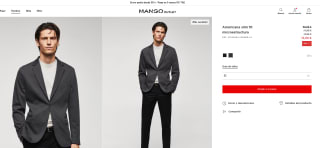 Americana slim fit microestructura Mangooutlet por 15,99€