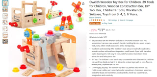 Owelth houten speelgoed gereedschapskist voor €9,99 bij Amazon NL