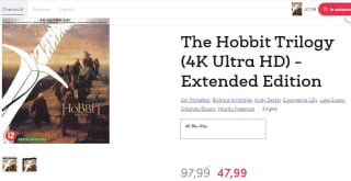 The Hobbit Trilogy (4K Ultra HD) - Extended Edition voor €47,99 bij Bookspot