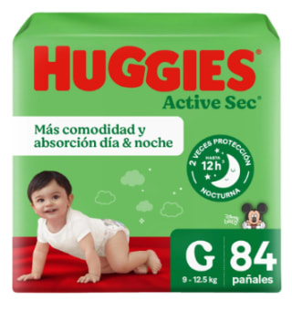 Pañales Active Sec G, 84 un por $10.794
