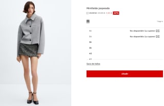 Minifalda jaspeada para Mujer por 3.99€