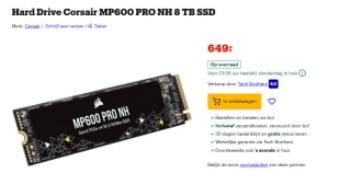 Hard Drive Corsair MP600 PRO NH 8 TB SSD voor €649 bij Bol