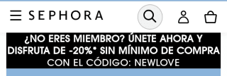 -20% por suscribirnos a Sephora.