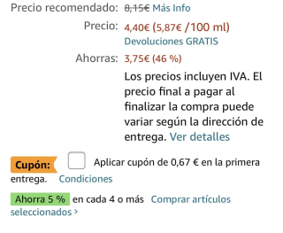Neutrogena Crema de manos rápida absorción de 75 ml por 3,39€