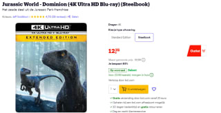 Jurassic World - Dominion | 4K Ultra HD Blu-ray voor €12,35 bij Bol.com