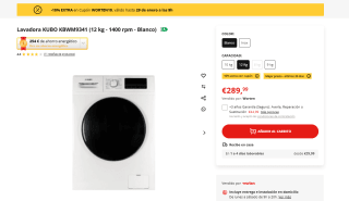 10% EXTRA en grandes electrodomésticos en Worten muy buenas ofertas
