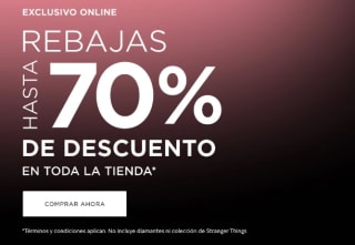 Hasta 70% de descuento en Pandora