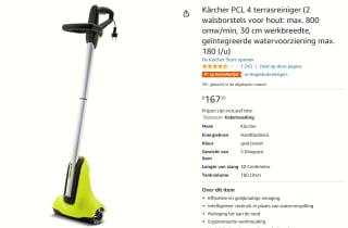 Kärcher PCL 4 terrasreiniger voor €167,20 bij Amazon