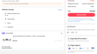 Conjunto Mueble de jardín Lazio sofá doble + 2 sillas + mesa por solo 75,13€