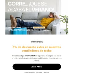 5% descuento en ventiladores de techo