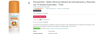 Roller Alivia los dolores de Articulaciones y Músculos con 14 Aceites Esenciales - 75ml por 9,40€