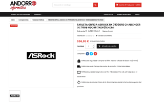 Tarjeta gráfica ASRock Radeon RX 7900 GRE Challenger 16GB OC por 556,93€