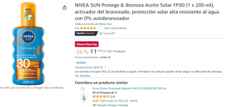 Cremas solares a precios mínimos en Amazon