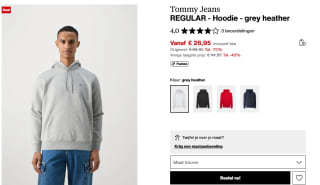 Tommy Hilfiger Regular hoody voor €26,95 bij Zalando