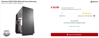 Sharkoon PURE STEEL RGB midi tower behuizing voor €54,90 bij Alternate