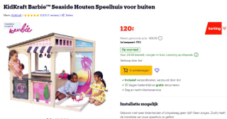 KidKraft Barbie™ Seaside Houten Speelhuis voor €120 bij Bol.com