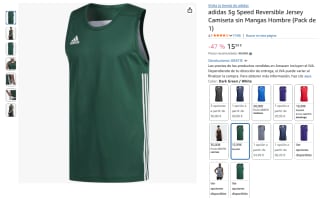 Adidas 3g Speed Reversible Camiseta sin Mangas por 15,99€
