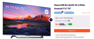 Xiaomi Q1 - 75 inch - QLED - 2021 4K · High Definition TV voor €699 bij Ibood