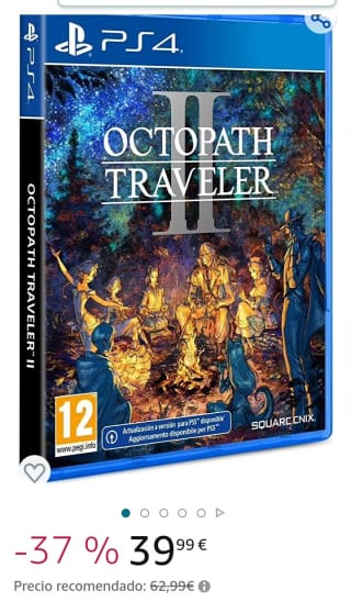 Octopath Traveler II PS4 por 39,99€.