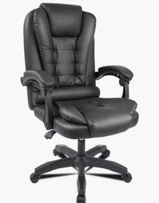 Sillón giratorio con Altura ajustable y respaldo reclinable por 39,99€
