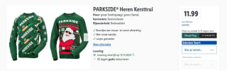 PARKSIDE® Heren Kersttrui voor €11,99 in de Lidl webshop