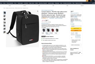 Mochila Coronel Tapioca viaje cabina avion 40x20x25 por solo 24,65€