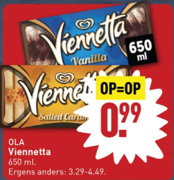 Viennetta ijsstronk voor €0,99 bij Aldi