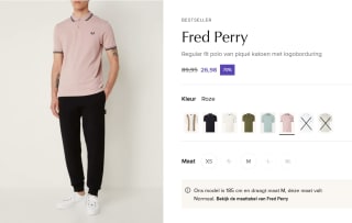 Fred Perry Plain Polo Heren voor €26,98 bij de Bijenkorf
