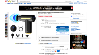 SEJOY Pistola de Masaje Muscular Masajeador con 10 Velocidades por 10,87€