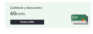Ahorra hasta 60€ si te haces una cuenta N26 en Miravia