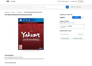 The Yakuza Remastered Collection PS4 por solo 14,99€