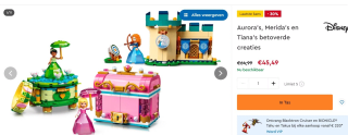LEGO Disney Princess Aurora's Merida's & Tiana's Betoverde Creaties voor €45,49 in de Lego shop