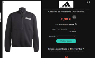 Adidas chaquetas de invierno y sudaderas desde solo 7,50€ y zapatillas desde 17,90€