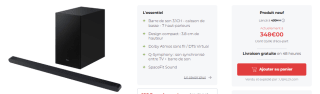 Barre de son 3.1 Samsung HW-S710D/XE à 348€