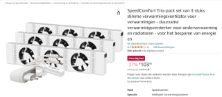 3-Pack Speedcomfort radiatorventilatoren voor €103,36 met Amazon Prime