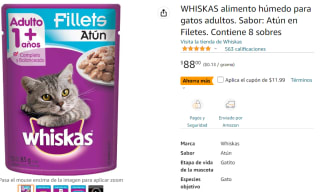 WHISKAS alimento húmedo para gatos adultos por $76