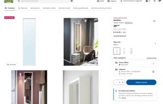 Espejo NISSEDAL blanco 40x150cm por 29,99€