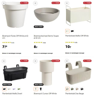 2+1 gratis op buitenbloempotten bij Kwantum