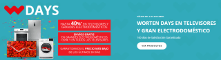 Hasta 40% descuento Worten days en televisoras y gran electrodomésticos