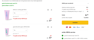 1+1 gratis op alle zon verzorging producten bij de Hema