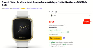 Garmin Venu Sq Goud/Wit voor €139 bij Bol.com