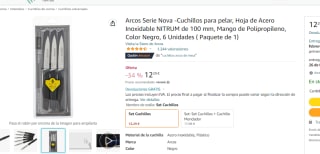 Pack x6 cuchillos Arcos Nova NITRUM 100 mm por 12.29€