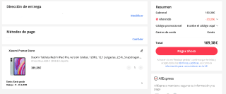 Xiaomi-Tableta Redmi Pad Pro, versión Global 6GB+128GB por 169,38€