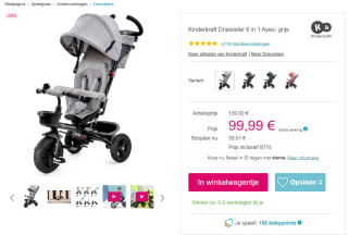 Kinderkraft Aveo 6-in-1 driewieler voor €89,99 bij Pinkorblue