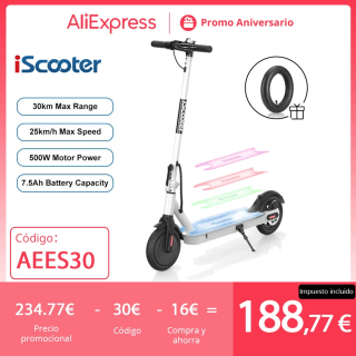 Patinete eléctrico IScooter i8 a solo 188,77€