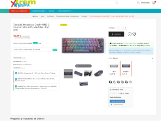Teclado Mecánico Ducky ONE 3 Cosmic Mini 60% MX-Silent Red por 42,39€