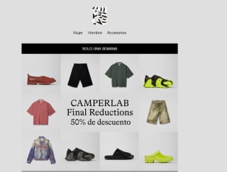 50% de descuento en una selección de calzado CAMPERLAB, colección Ready-to-Wear y accesorios, solo para miembros.