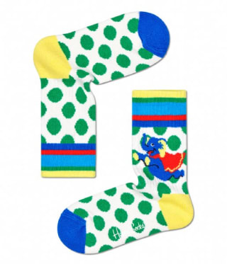 Happy Socks Kids Flying Elephant Rib Socks voor €1,39 bij The Little Green Bag